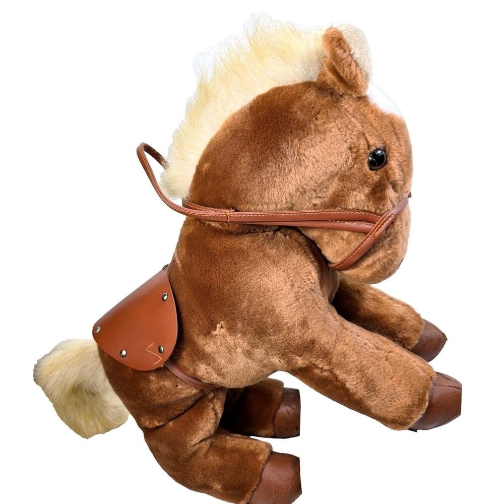 Vintage 1980s Jerry Elsner 15" Plush Horse Pony Saddle Bridle Korea 1985